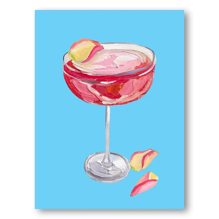 Sparkling Rose Gin Cocktail Art Print