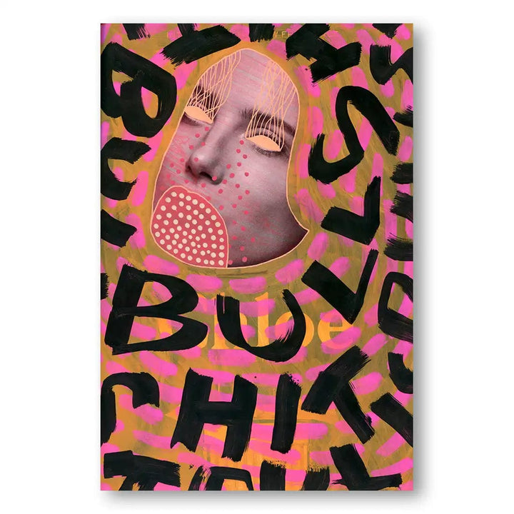 Expressive Script Portraiture Print