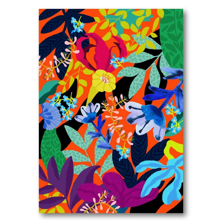 Vibrant Botanical Kaleidoscope Art Print