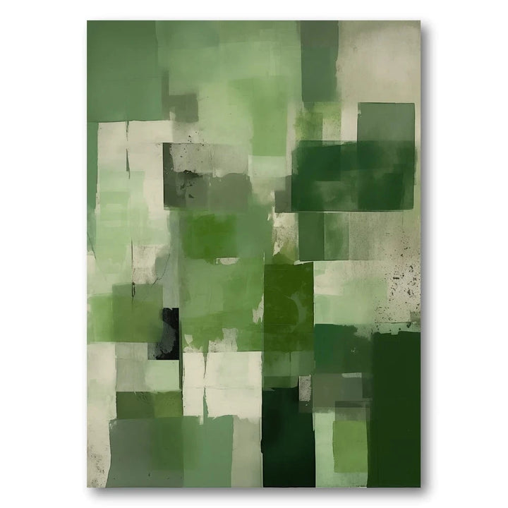 Green Abstract Composition Art Print