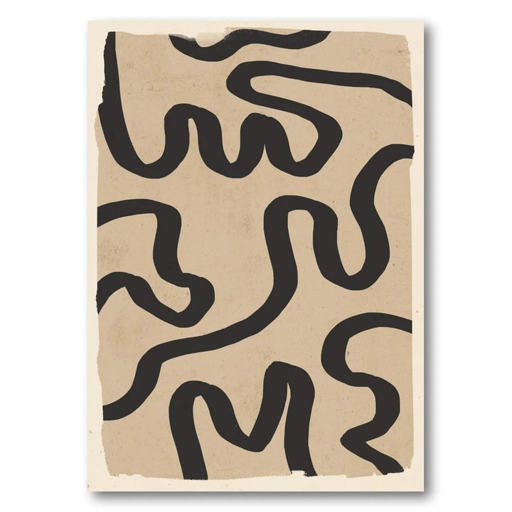 Sepia Noir Flow Art Print