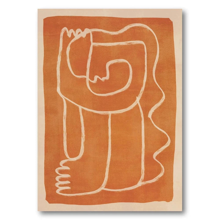 Terracotta Dreamwave Abstract Art Print