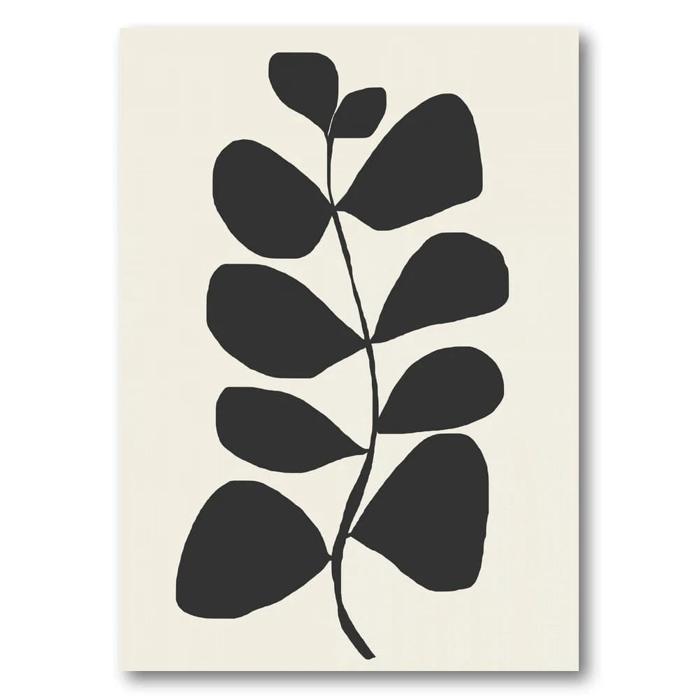 Monochrome Elegance Botanical Art Print