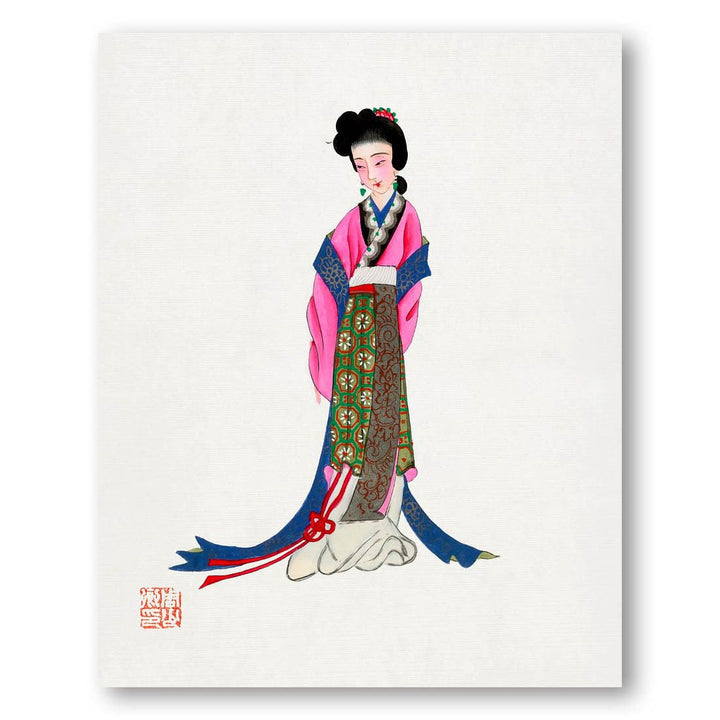Ancient Lady Costume Art Print
