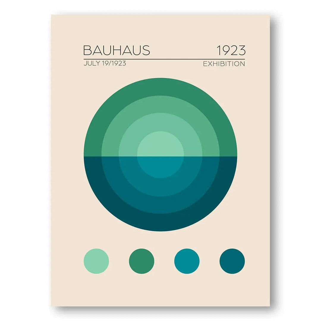 Bauhaus Blue Circle Art Print