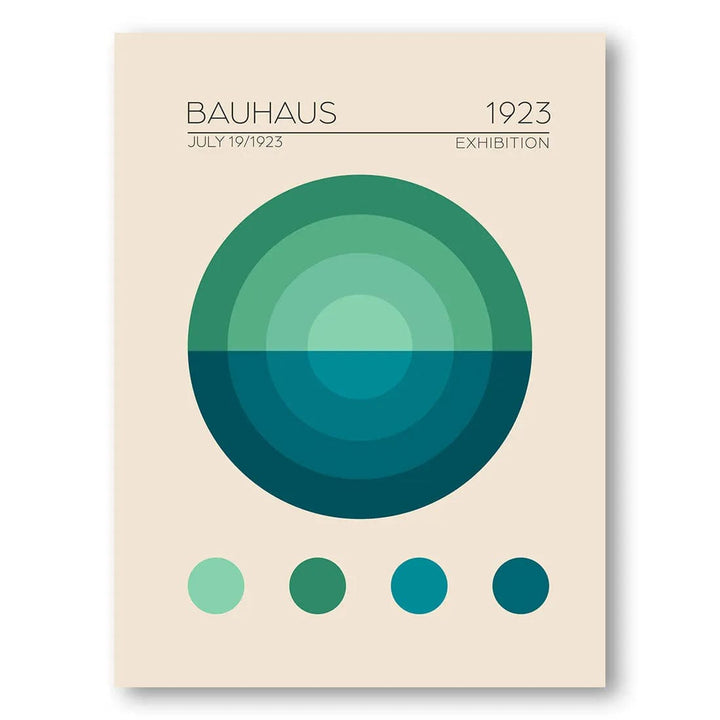 Bauhaus Blue Circle Art Print