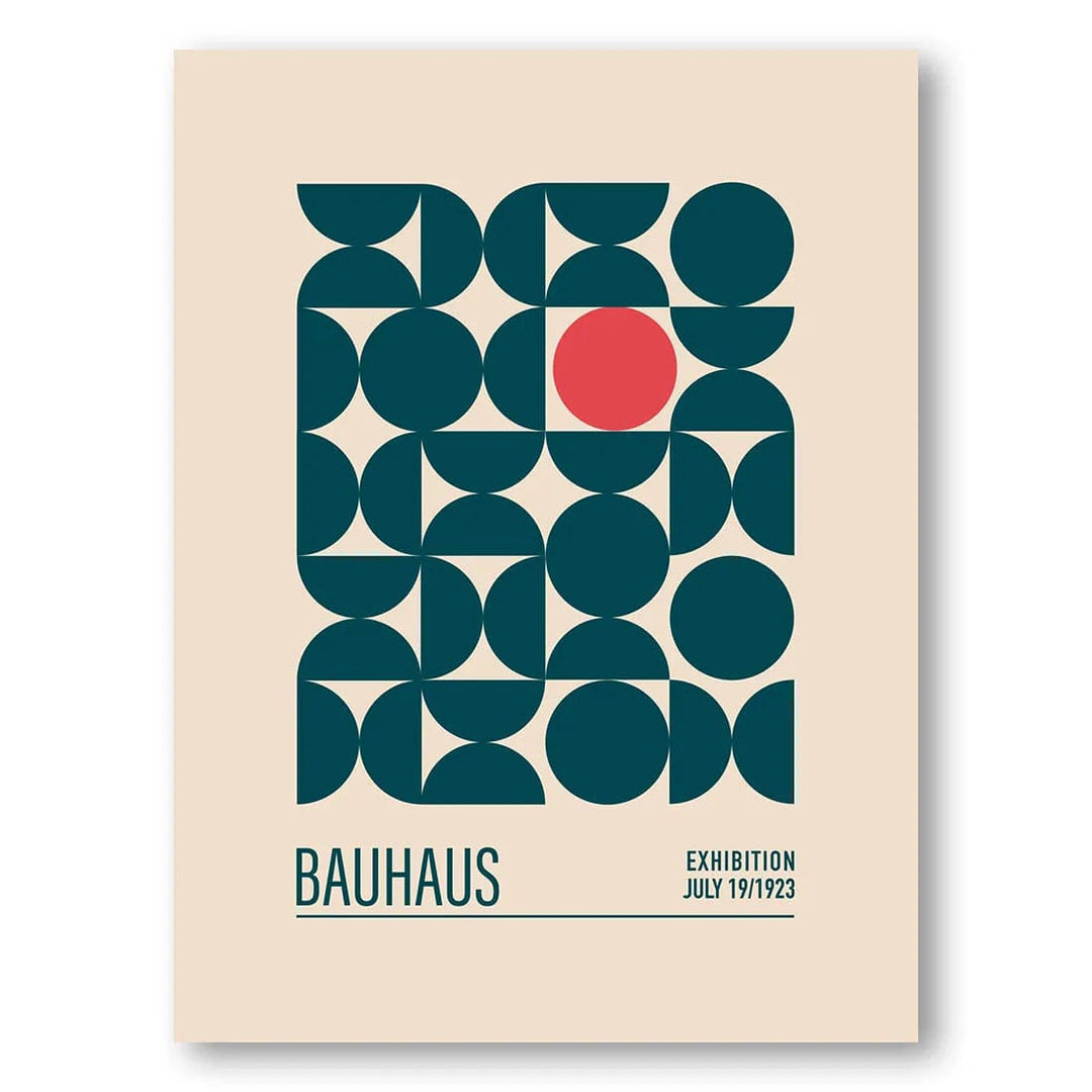 Bauhaus Blue Spheres Art Print