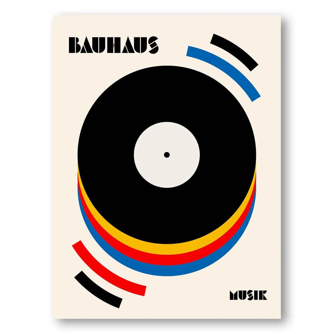 Bauhaus Retro Vinyl Art Print