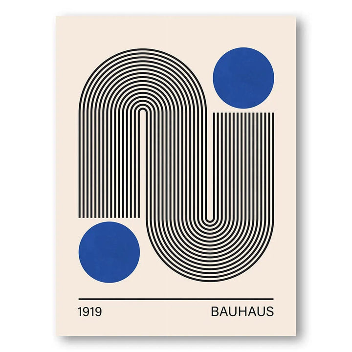 Bauhaus Lines Blue Art Print