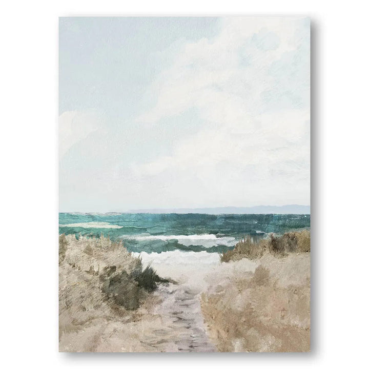 Strolling To Shore Art Print