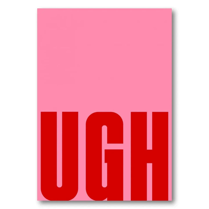 Red and Pink Typography Art Print