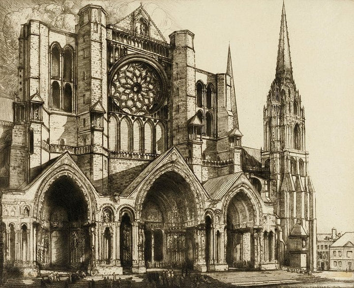 Chartres North Portal Art Print