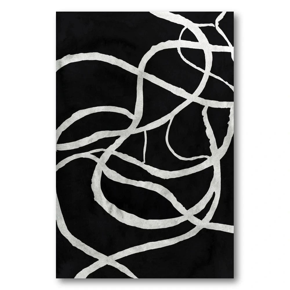 Monochrome Fluidity Chaos Art Print