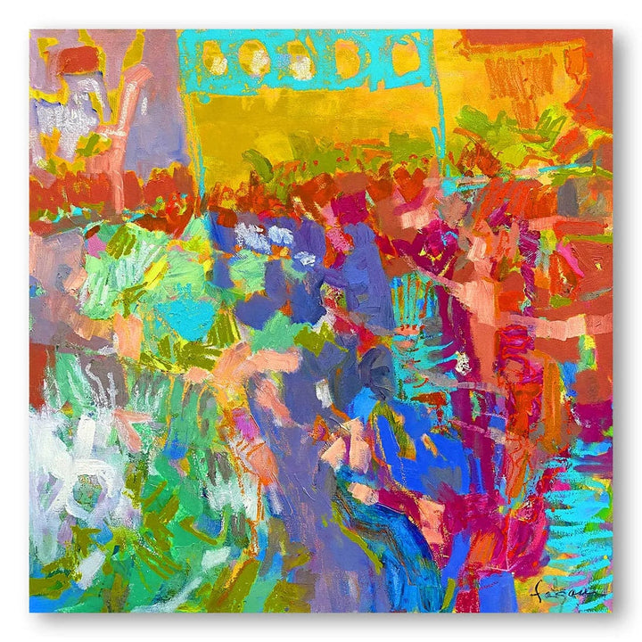 Garden Colours Dancing Art Print