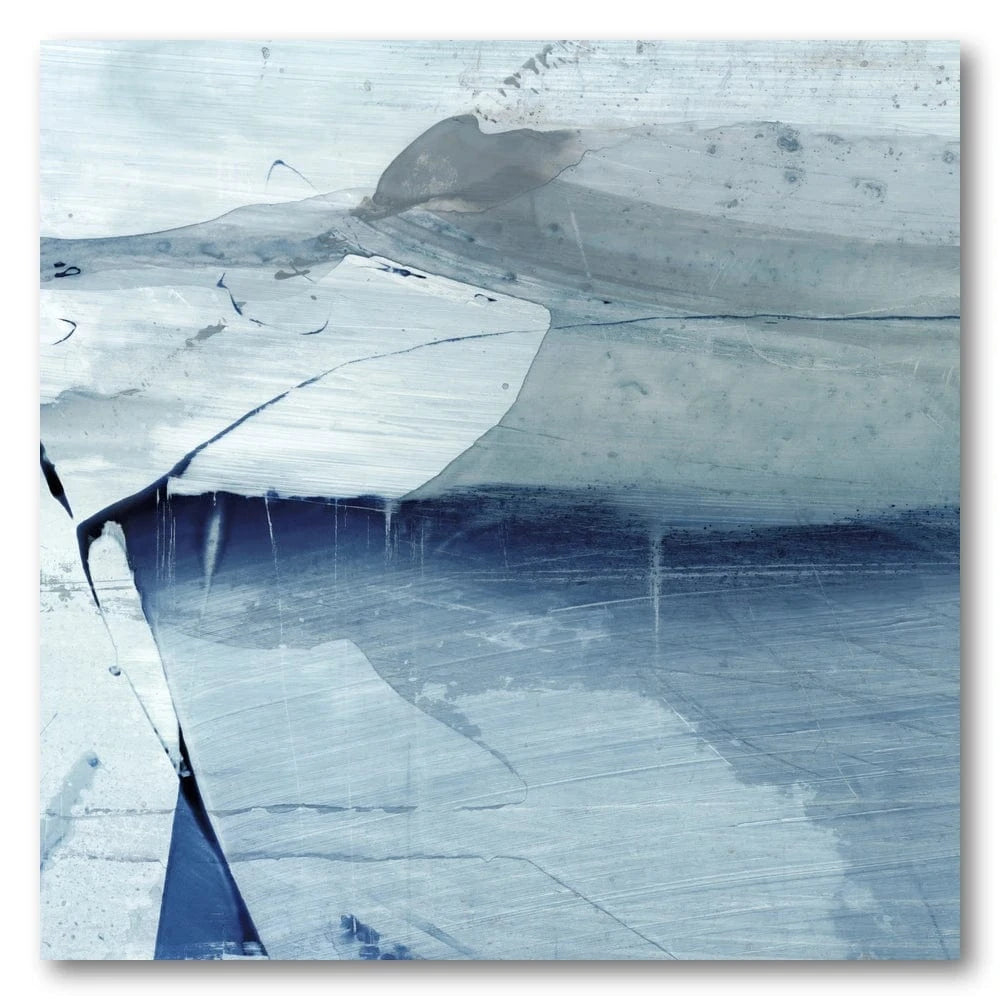 Glacial Blue Abstract Art Print