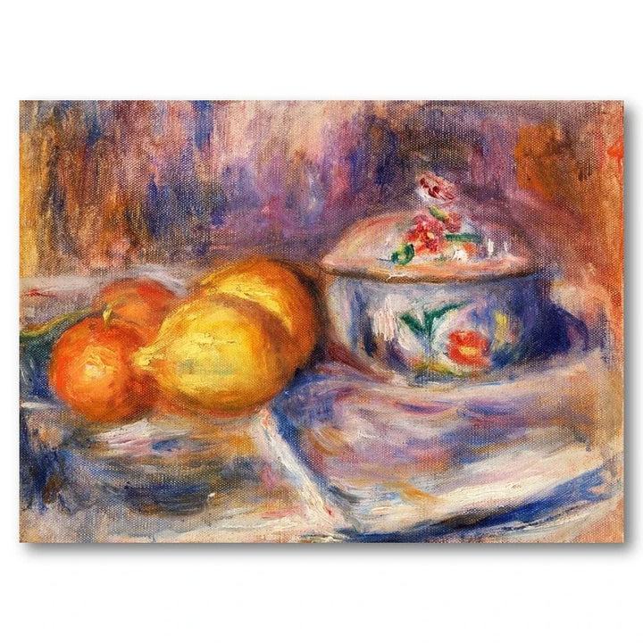 Fruit and Bonbonniere by Pierre-Auguste Renoir Art Print