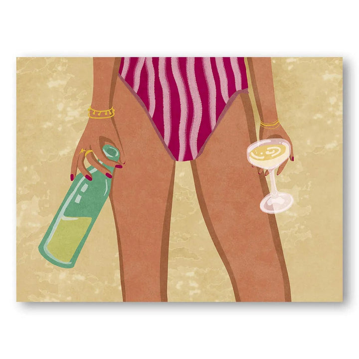 Beachside Wine Retreat Art Print