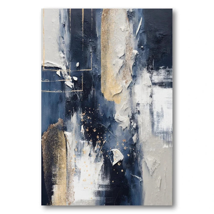 Midnight Gold Abstract Art Print