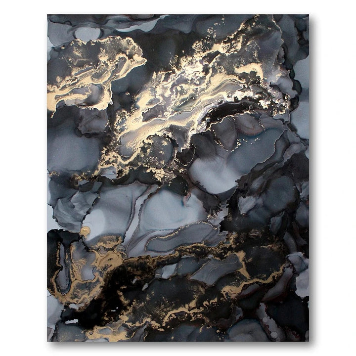 Golden Abyss Elegance Art Print