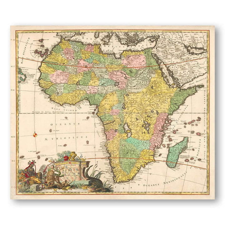 Map of Africa by Carel Allard Art Print