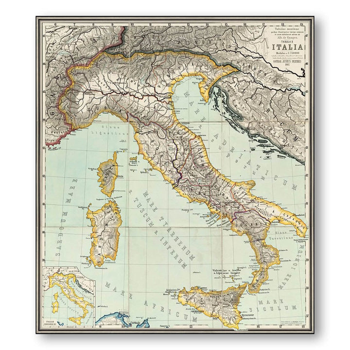 Ancient Italia Map by Albert van Kampen Art Print