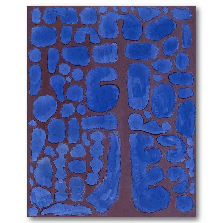 Abstract Blue Patterns Art Print