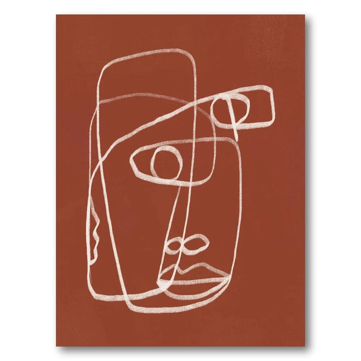 Terracotta Whisper Abstract Study Art Print