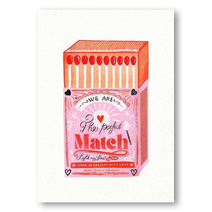 Match Box - The Perfect Match -  Art Print
