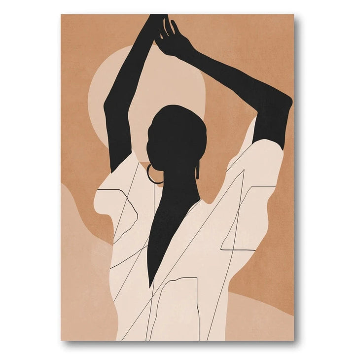 Serene Umber Silhouette Art Print