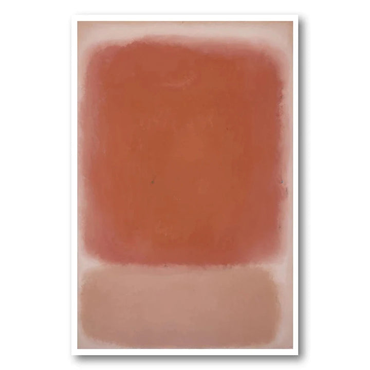 Minimal Colour Blocks in Burnt Terracotta Art Print