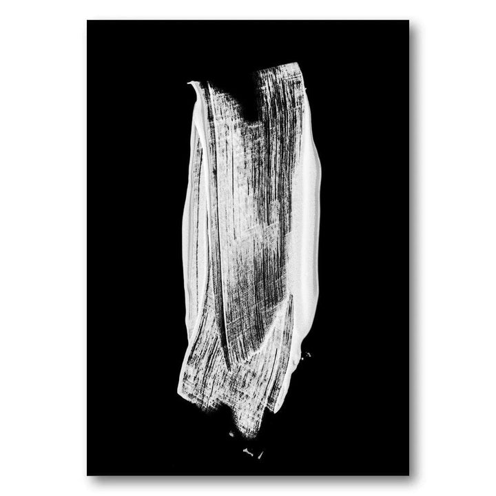 Obsidian Whisper Brushstroke Art Print