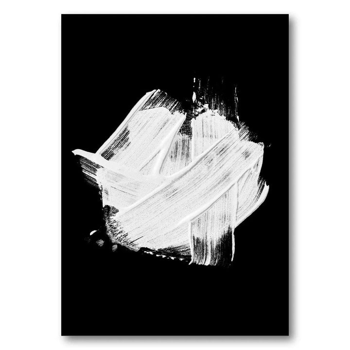 Stark Brushstroke Elegance Art Print