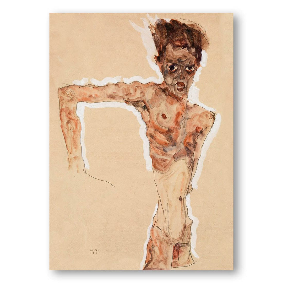 Self-Portrait by Egon Schiele Art Print