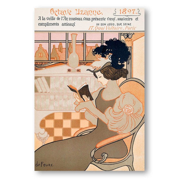 Nieuwjaarswens voor het jaar 1897 by Georges de Feure Art Print