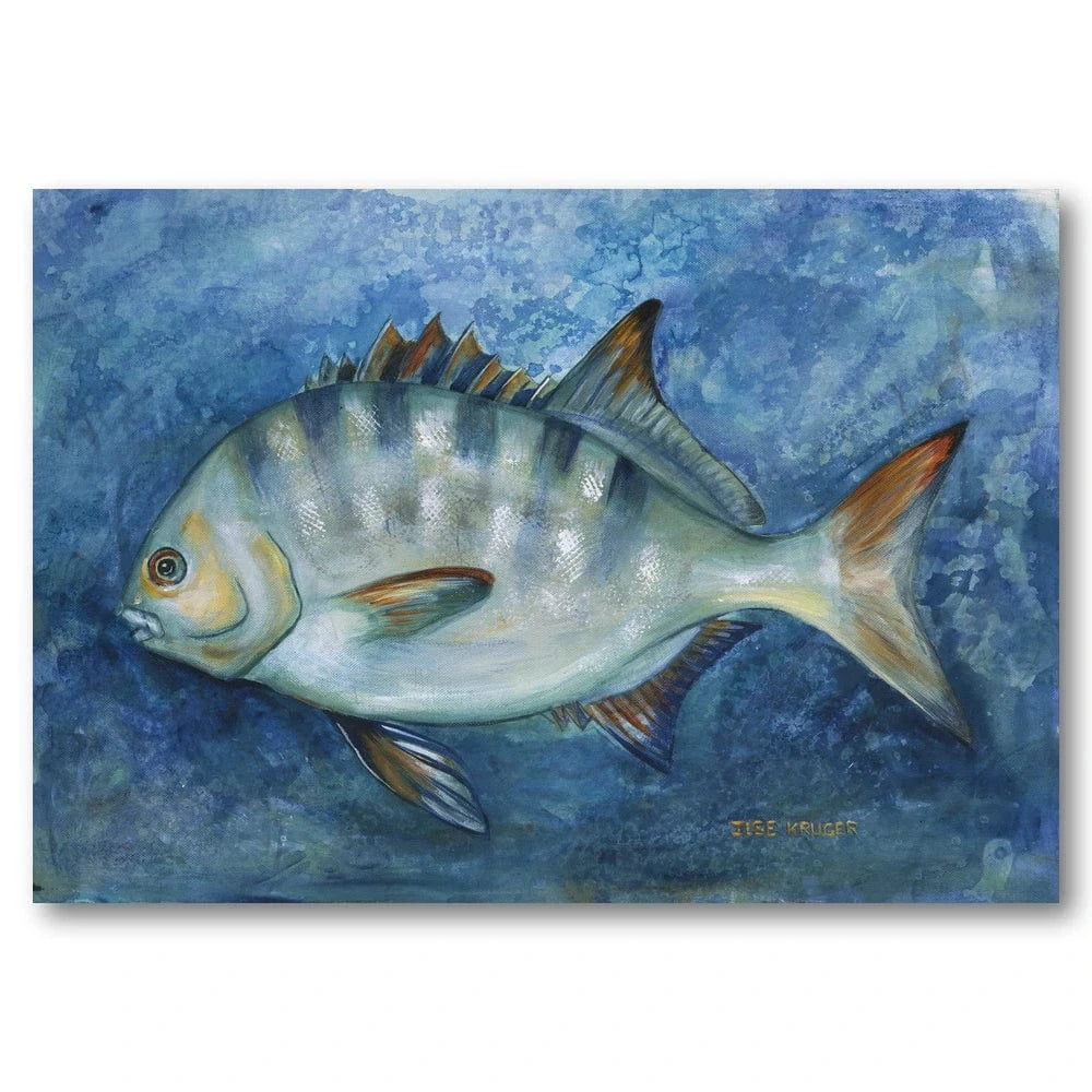 Exquisite Fish in Blue Art Print
