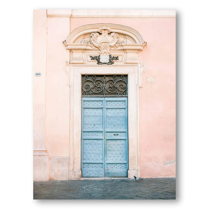 Pastel Trastevere Doorway Photo Print