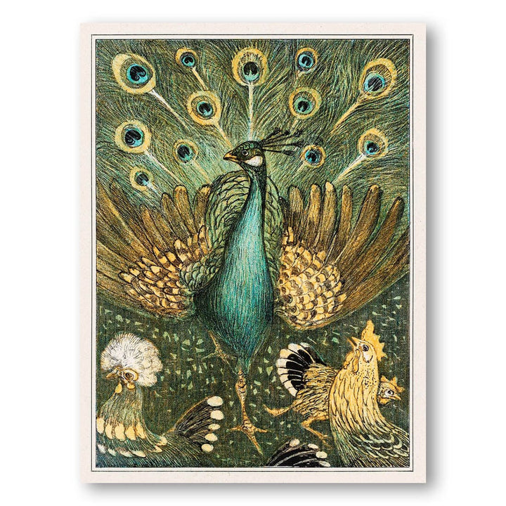Peacock with Chickens by Theo van Hoytema Art Print