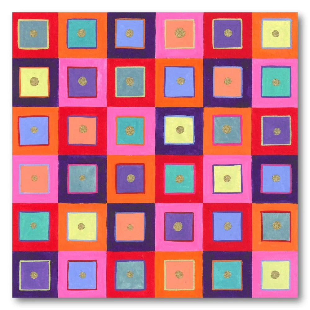 Vibrant Geometric Tile Art Print