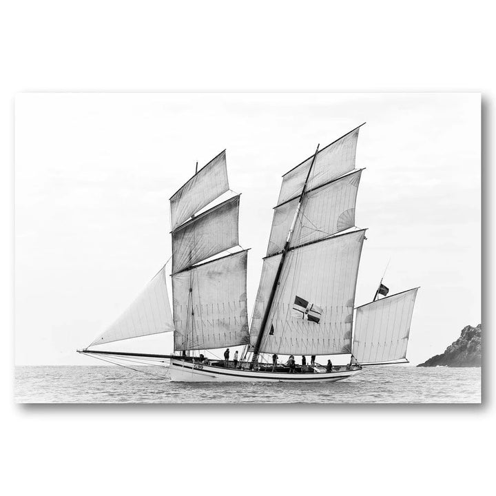 Monochrome Maritime Grace Art Print