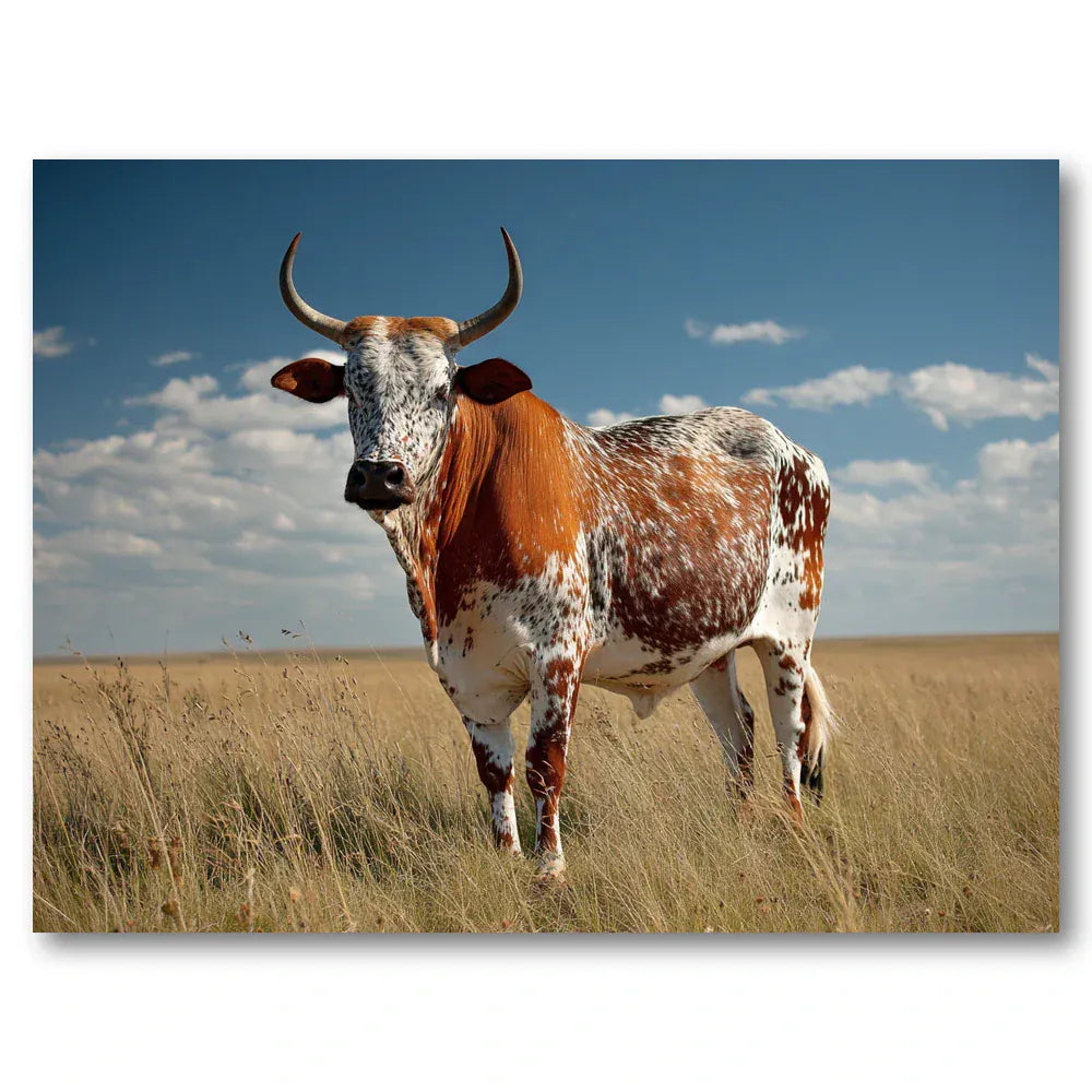 Nguni Cow Under Open Sky Art Print