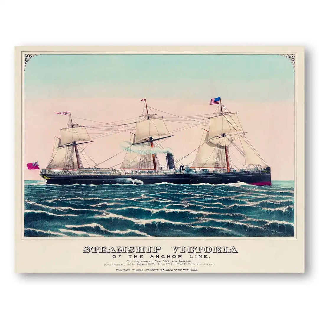 Steamship Victoria Coastal Art Print