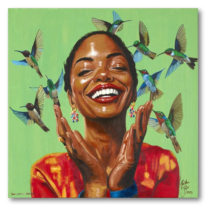 Joyful Hummingbirds Art Print