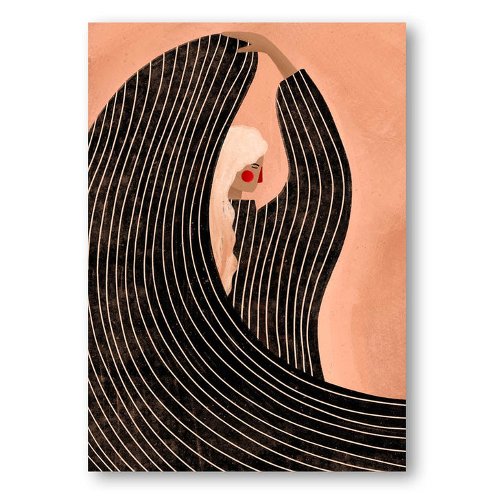 The Woman With the Black Dress -  Art Print