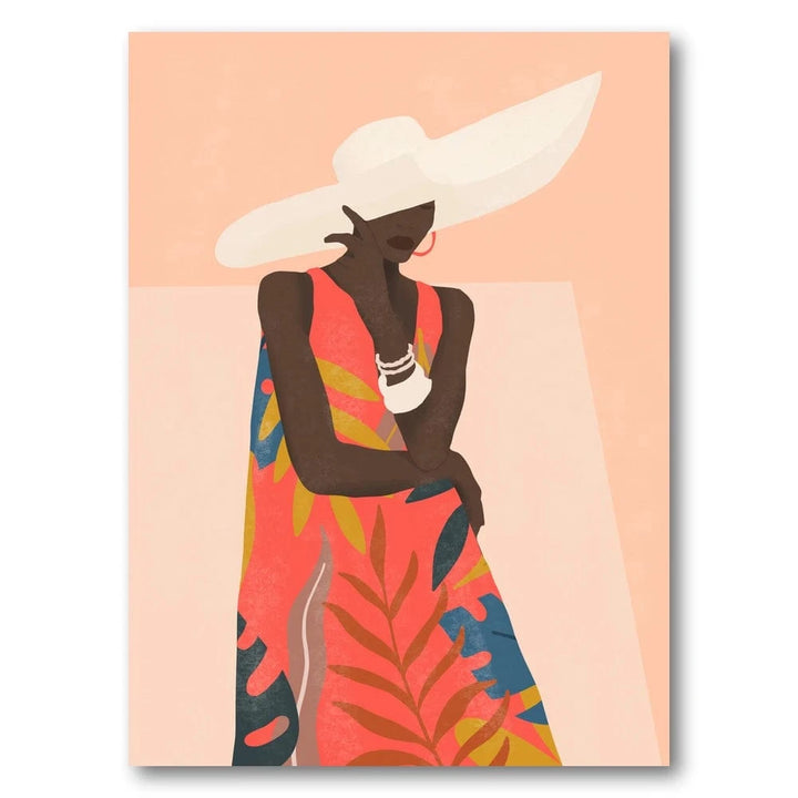 Peach Tropical Elegance Art Print