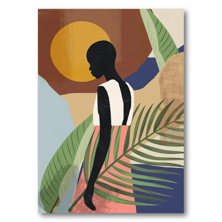 Sunlit Tropical Silhouette Art Print