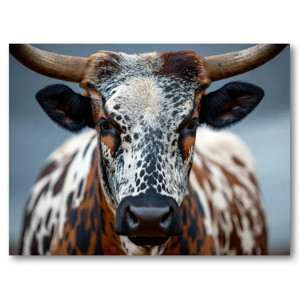 Nguni Cow Portrait Art Print