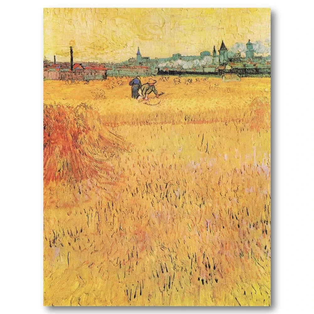 Wheat Field with Arles by Van Gogh Art Print