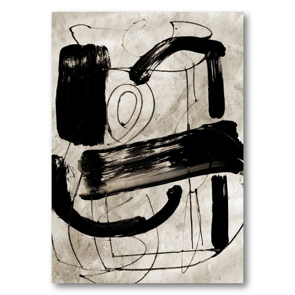 Grayscale Gesture Harmony Art Print
