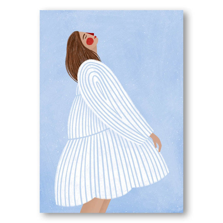 Striped Elegance: Poise & Palette Art Print