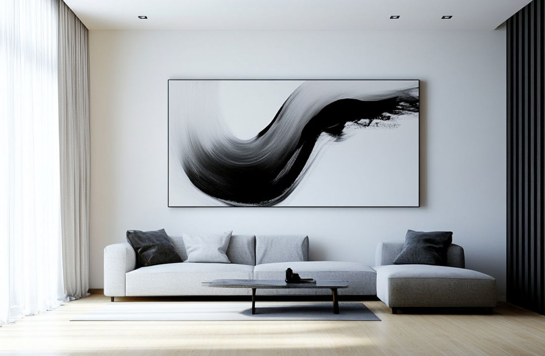 Black Abstract Art: Elevate Your Space with Bold Strokes and Dramatic Contrasts